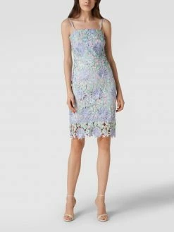 CHI CHI London Cocktailkleid Mit Floralen Stickereien - Hellblau