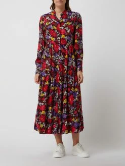 YAS Blusenkleid Mit Floralem Muster Modell 'Romy' - Schwarz