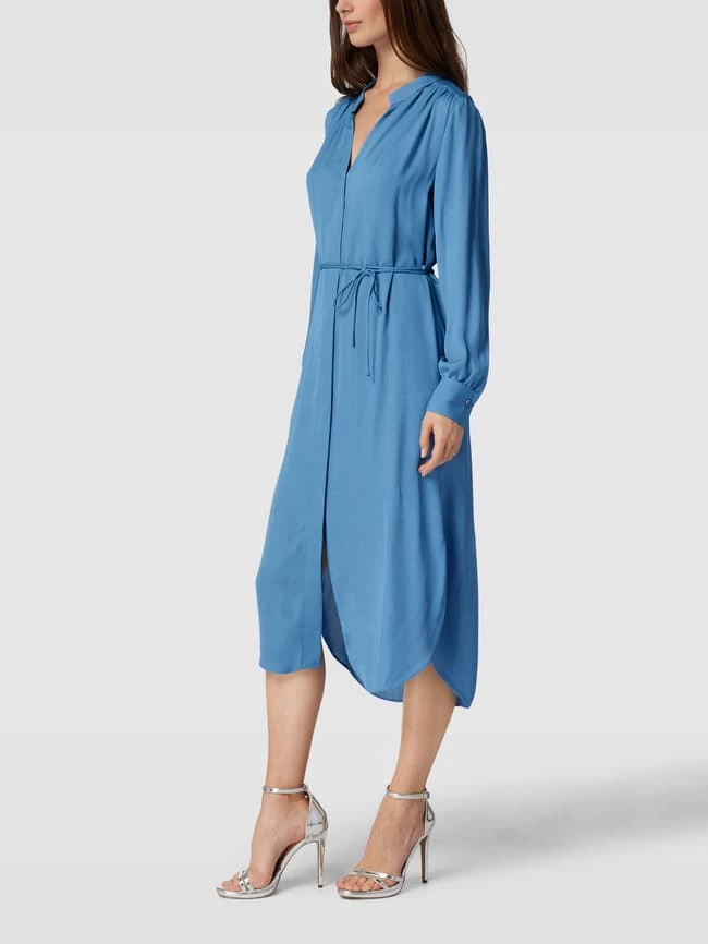 BOSS Midikleid Mit V-Ausschnitt Modell 'DIBANORA6' - Bleu – Bild 4