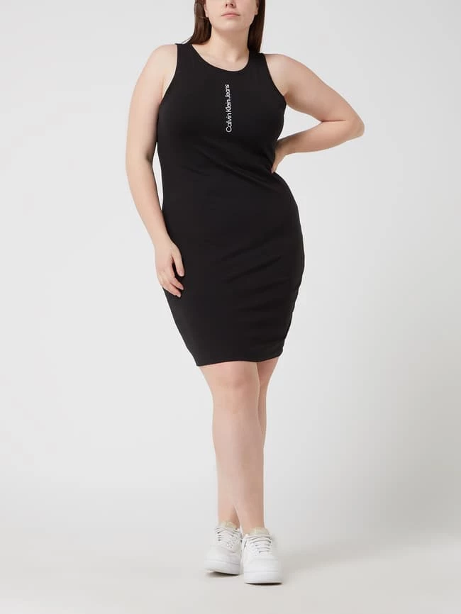 Calvin Klein Jeans Plus PLUS SIZE Kleid Mit Logo - Schwarz