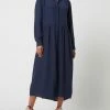 MOSS COPENHAGEN Maxikleid Aus Viskose Modell 'Diana' - Marineblau