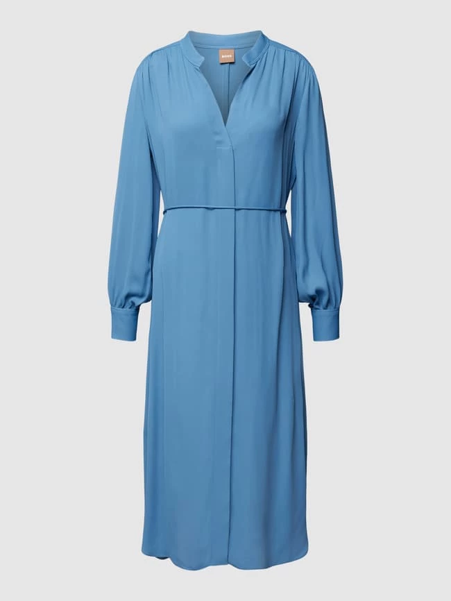 BOSS Midikleid Mit V-Ausschnitt Modell 'DIBANORA6' - Bleu – Bild 2