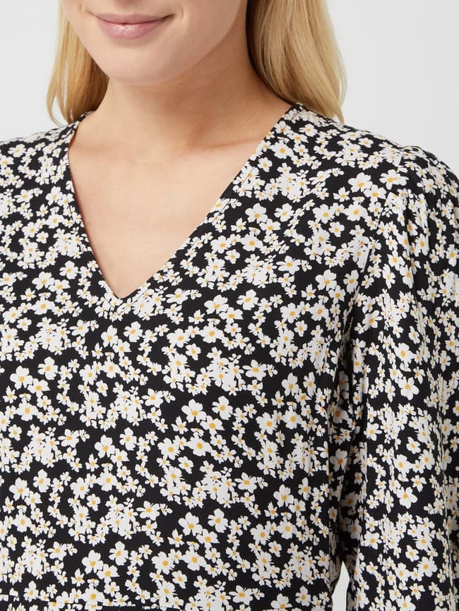 Pieces Midikleid Mit Millefleurs Modell 'Elle' - Schwarz – Bild 3