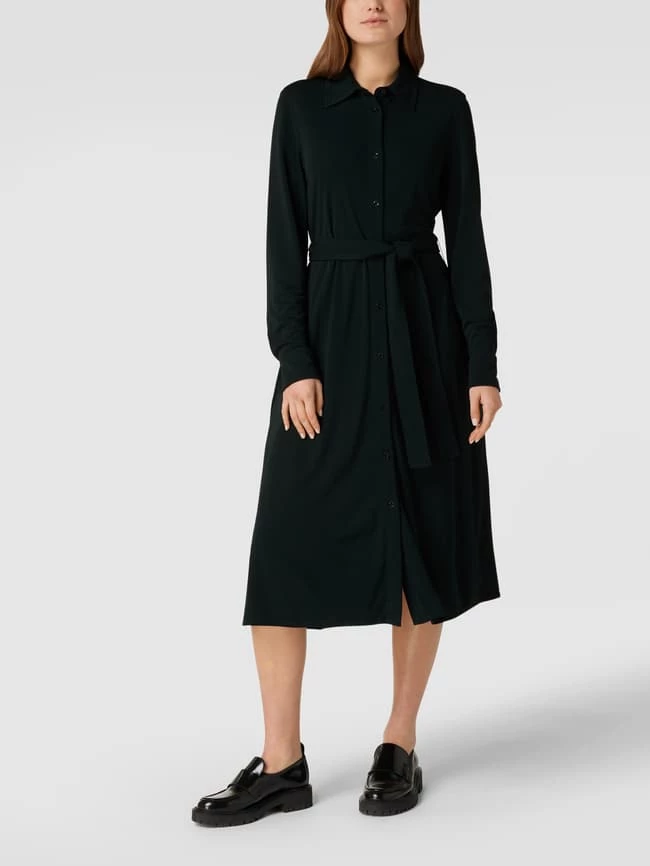 BOSS Langärmeliges Blusenkleid Aus Viskose-Mix Modell 'Eubana' - Bottle – Bild 4