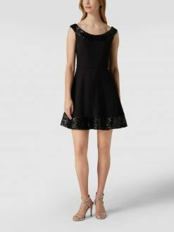 Paradi Cocktailkleid Mit Paillettenbesatz - Schwarz