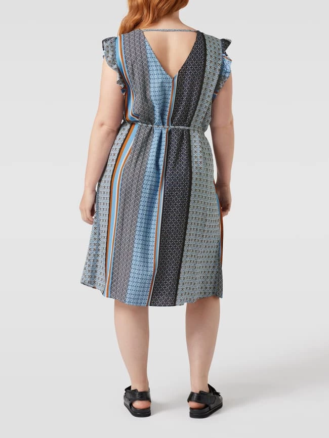 ONLY CARMAKOMA PLUS SIZE Midikleid Mit Grafischem Muster - Marineblau – Bild 5