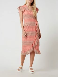 FREEBIRD Wickelkleid Mit Volants Modell 'Rosy' - Pink