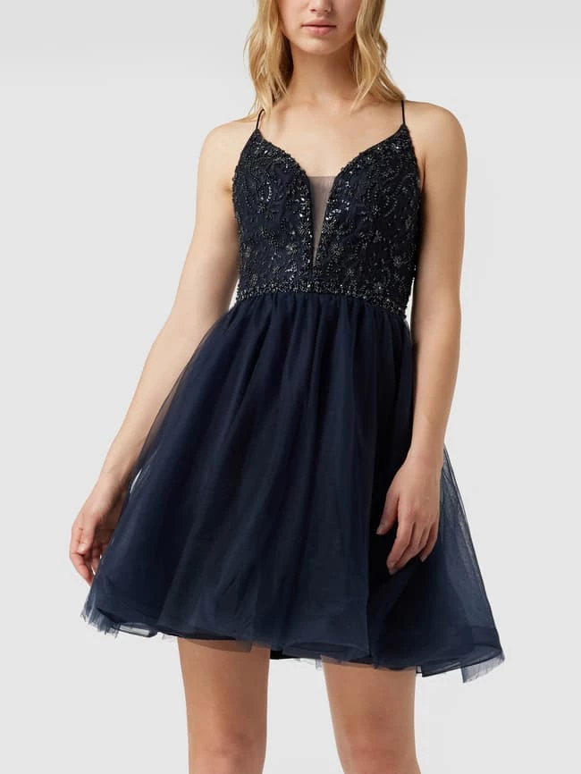 Laona Cocktailkleid Mit Zierbesatz - Dunkelblau – Bild 4