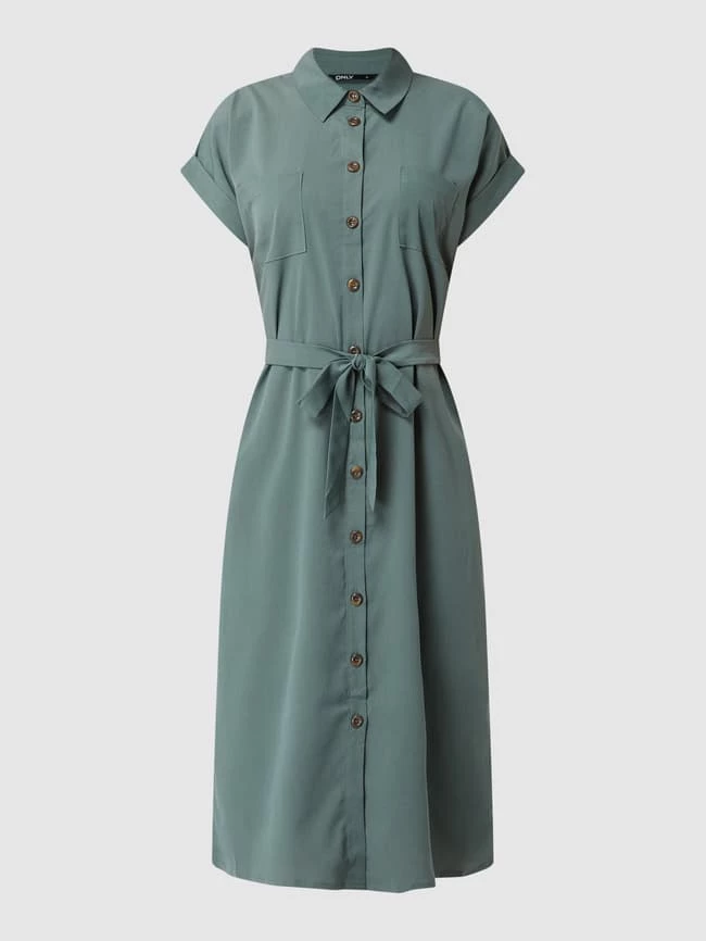 Only Blusenkleid Mit Taillengürtel Modell 'Hannover' - Schilf – Bild 2