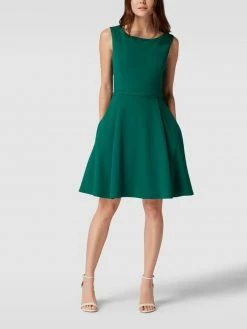 Paradi Knielanges Cocktailkleid Mit Rundhalsausschnitt - Smaragdgrün