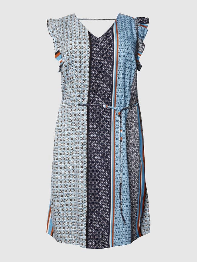 ONLY CARMAKOMA PLUS SIZE Midikleid Mit Grafischem Muster - Marineblau – Bild 2