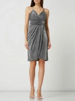 TROYDEN COLLECTION Cocktailkleid Mit Glitter-Effekt - Anthrazit