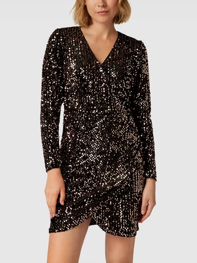 FREE/QUENT Minikleid Mit Paillettenbesatz Modell 'Evaly' - Schwarz – Bild 4