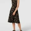 Lauren Ralph Lauren Midikleid Mit Allover-Muster Modell 'VABRIZIO' - Schwarz