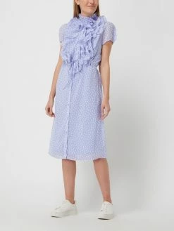 Saint Tropez Blusenkleid Aus Chiffon Mit Rüschen Modell 'Lilja' - Hellblau