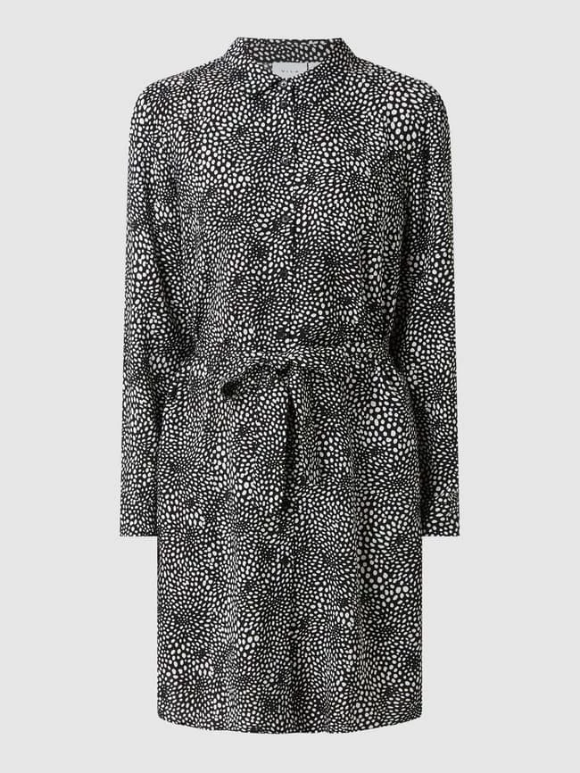 Vila Blusenkleid Aus Viskose Modell 'Paya' - Schwarz – Bild 2