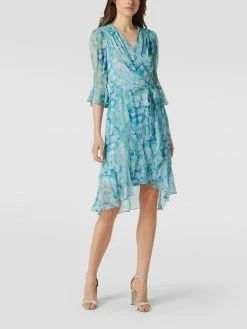 Adrianna Papell Cocktailkleid Mit Floralem Muster - Hellblau