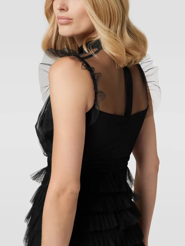 Lipsy Cocktailkleid Aus Tüll In Minilänge - Schwarz – Bild 3