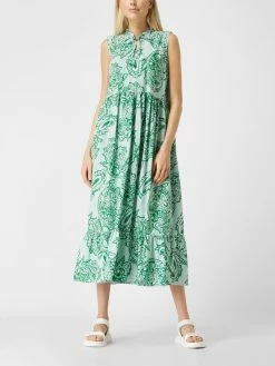 Milano Italy Maxikleid Mit Allover-Muster - Hellgrün