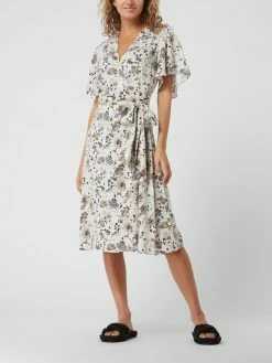 Soaked In Luxury Wickelkleid Aus Viskose Modell 'Cindra' - Offwhite