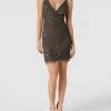 LACE & BEADS Cocktailkleid Mit Pailletten Und Ziersteinen - Stein