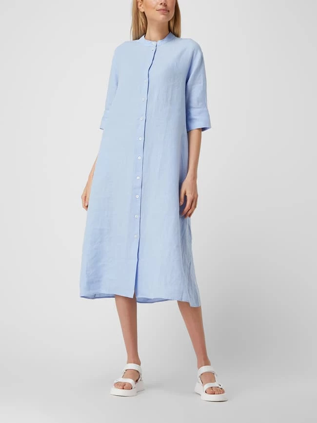 MAERZ Muenchen Blusenkleid Aus Leinen - Hellgelb 3 MAERZ Muenchen Blusenkleid Aus Leinen - Hellgelb
