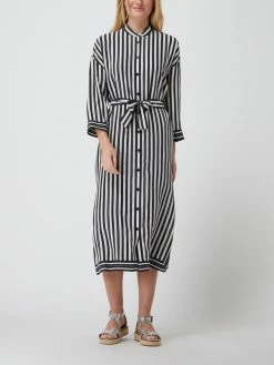 Windsor Blusenkleid Aus Viskose-Seide-Mix - Marineblau