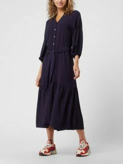 Pinklabel Midikleid Mit Taillengürtel - Marineblau