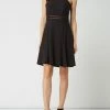 TROYDEN COLLECTION Cocktailkleid Mit Mesheinsätzen - Schwarz
