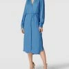 BOSS Midikleid Mit V-Ausschnitt Modell 'DIBANORA6' - Bleu