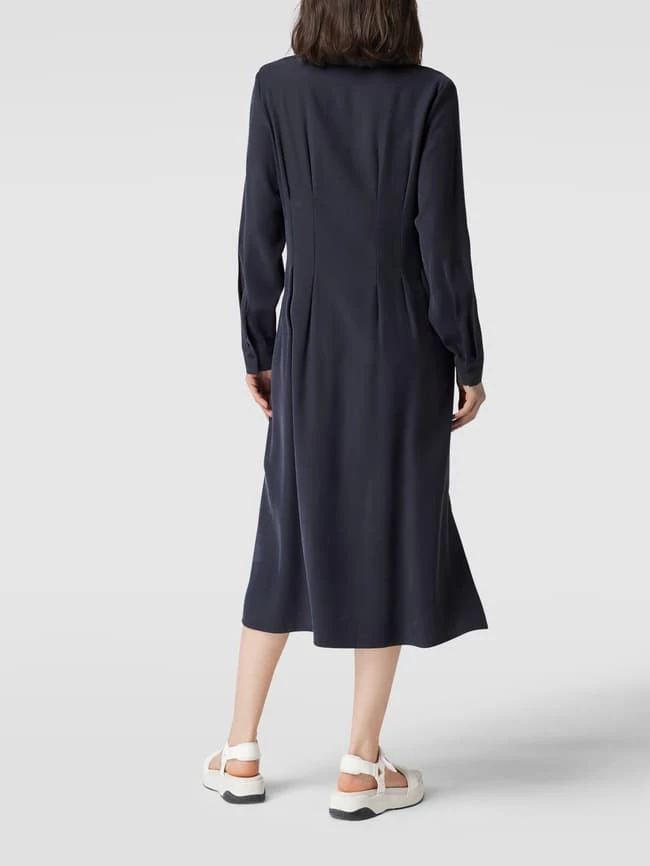 Jake*s Collection Midikleid Mit Gelegten Falten - Marineblau – Bild 5