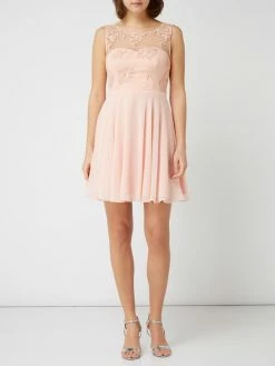 Paradi Cocktailkleid Mit Floralen Zierborten - Rosé