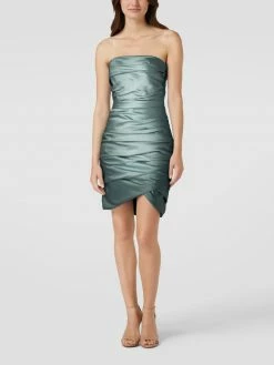 Unique Trägerloses Cocktailkleid Mit Raffungen - Mint
