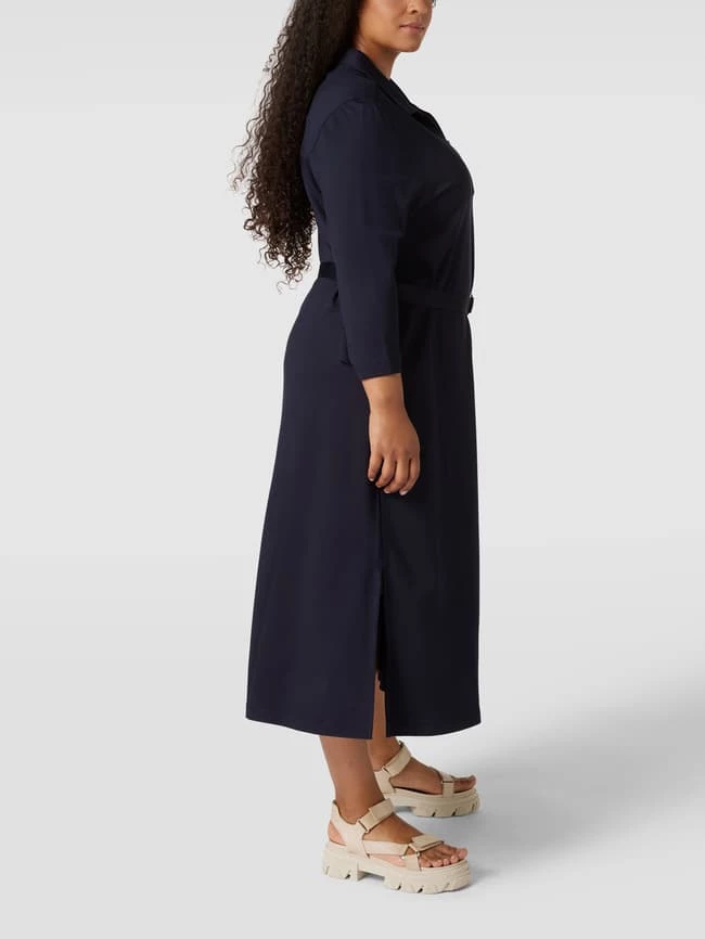 Tommy Hilfiger Curve PLUS SIZE Midikleid Mit Taillengurt - Marineblau 6 Tommy Hilfiger Curve PLUS SIZE Midikleid Mit Taillengurt - Marineblau – Bild 4