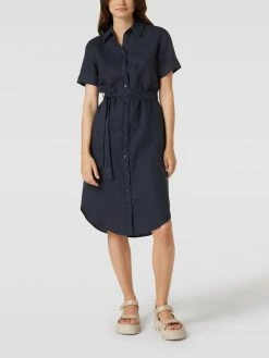 Cinque Hemdblusenkleid Aus Leinen - Marineblau