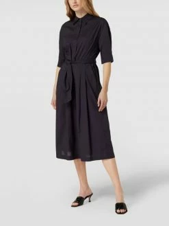 Marc O'Polo Kurzärmeliges Blusenkleid Mit Taillengürtel - Marineblau