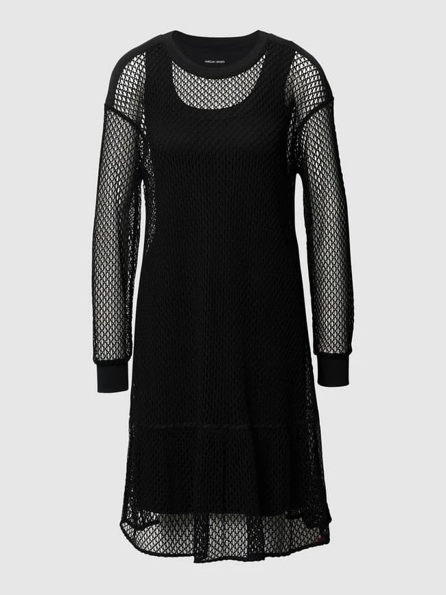 Marc Cain Midikleid In Netz-Optik - Schwarz – Bild 2