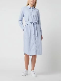 Esprit Hemdblusenkleid Mit Taillengürtel - Marineblau