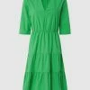 Neo Noir Midikleid Aus Baumwolle Modell 'Jinna' - Grün