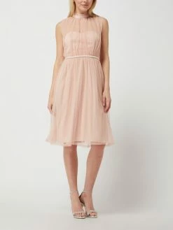 Esprit Collection Cocktailkleid Aus Tüll Mit Zierperlen - Rosé