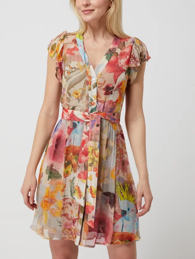 Frogbox Blusenkleid Aus Chiffon - Bleu – Bild 4