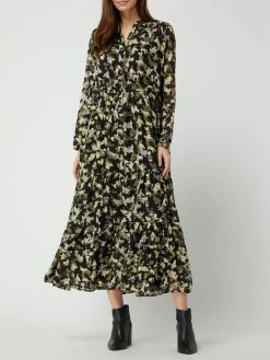 S.Oliver RED LABEL Blusenkleid Mit Abstraktem Muster - Schwarz