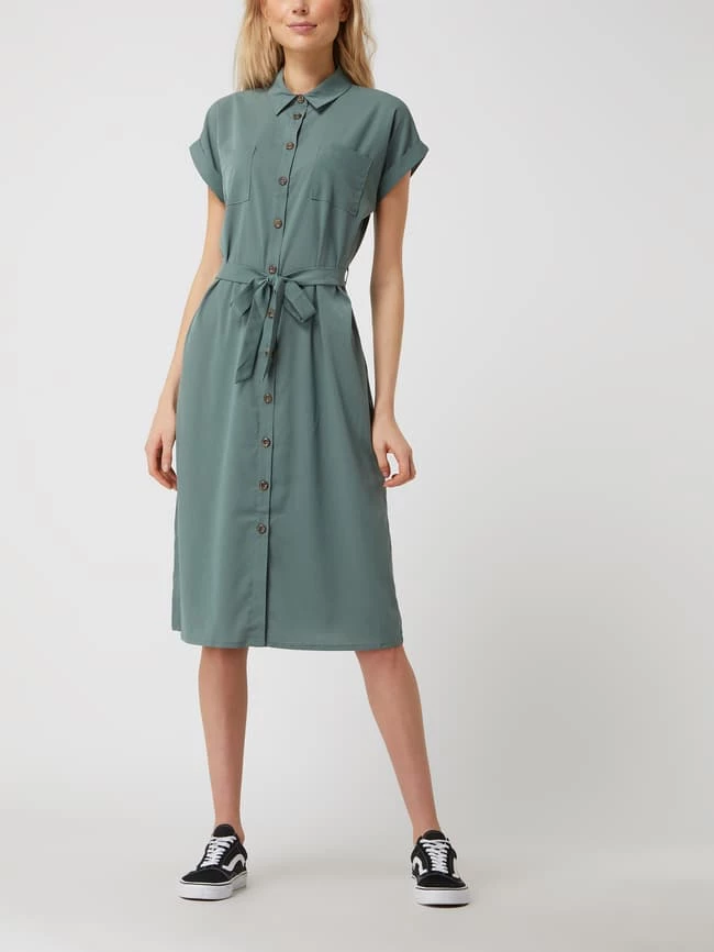 Only Blusenkleid Mit Taillengürtel Modell 'Hannover' - Schilf