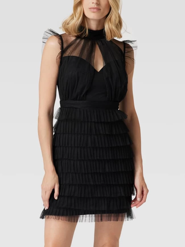 Lipsy Cocktailkleid Aus Tüll In Minilänge - Schwarz – Bild 4