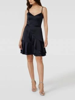 V.M. Cocktailkleid In Wickel-Optik - Marineblau