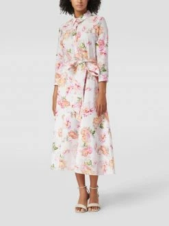 Swing Cocktailkleid Mit Taillenband - Offwhite