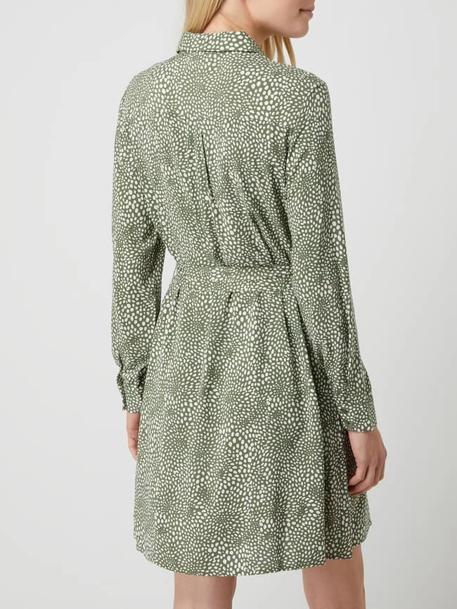 Vila Blusenkleid Aus Viskose Modell 'Paya' - Khaki Meliert – Bild 5