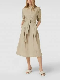 Marc O'Polo Kurzärmeliges Blusenkleid Mit Taillengürtel - Schilf