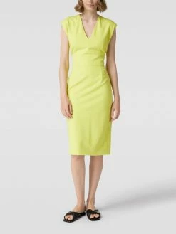 HUGO Etuikleid Mit Angeschnittenen Ärmeln Modell 'Kemanda' - Neon Gelb